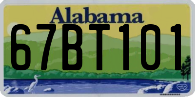 AL license plate 67BT101