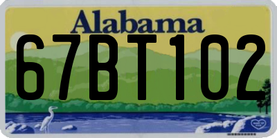 AL license plate 67BT102