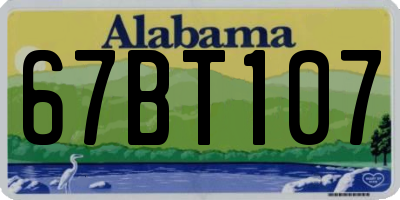 AL license plate 67BT107