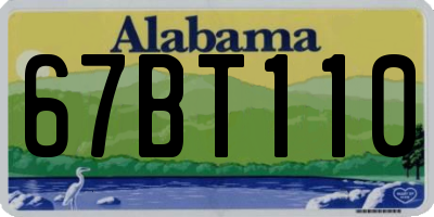 AL license plate 67BT110