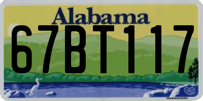 AL license plate 67BT117