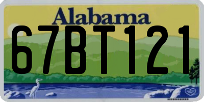 AL license plate 67BT121