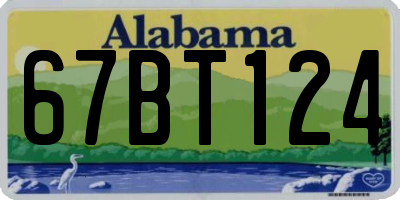 AL license plate 67BT124