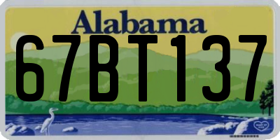 AL license plate 67BT137