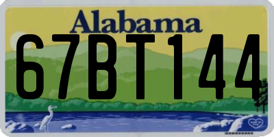AL license plate 67BT144