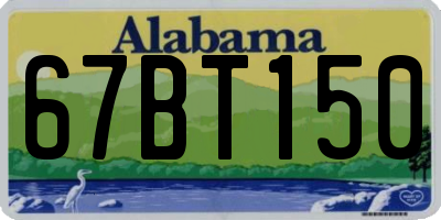AL license plate 67BT150