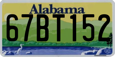 AL license plate 67BT152