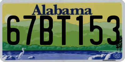 AL license plate 67BT153