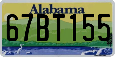 AL license plate 67BT155