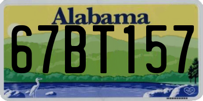 AL license plate 67BT157