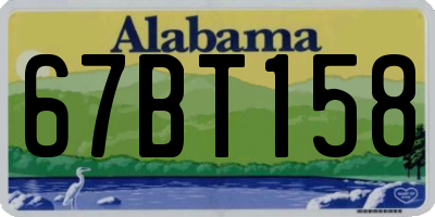 AL license plate 67BT158