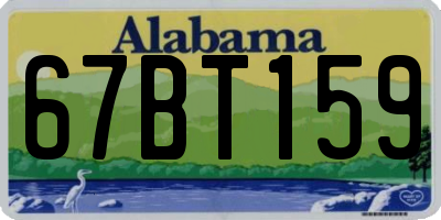 AL license plate 67BT159