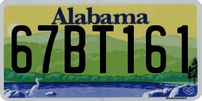 AL license plate 67BT161