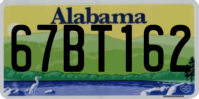 AL license plate 67BT162