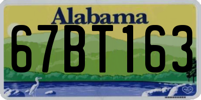 AL license plate 67BT163