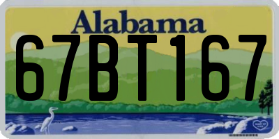 AL license plate 67BT167