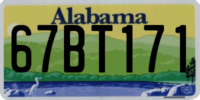 AL license plate 67BT171