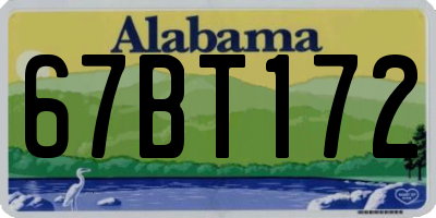 AL license plate 67BT172