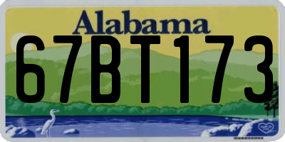 AL license plate 67BT173