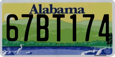 AL license plate 67BT174