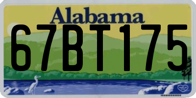 AL license plate 67BT175