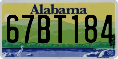 AL license plate 67BT184