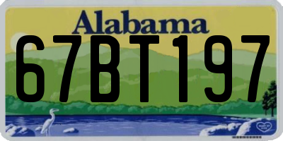 AL license plate 67BT197
