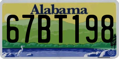 AL license plate 67BT198