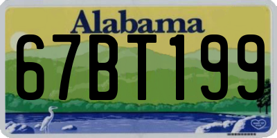 AL license plate 67BT199
