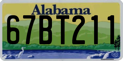 AL license plate 67BT211