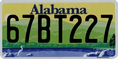 AL license plate 67BT227
