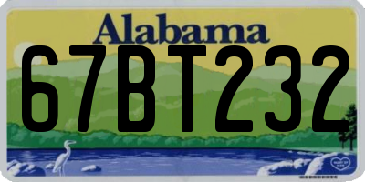 AL license plate 67BT232