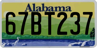 AL license plate 67BT237
