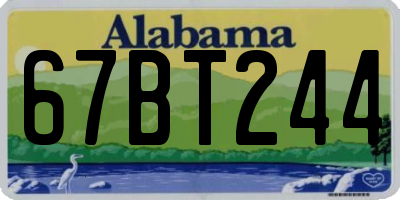 AL license plate 67BT244