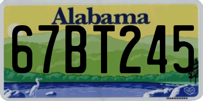AL license plate 67BT245