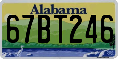 AL license plate 67BT246