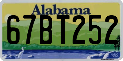 AL license plate 67BT252