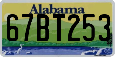 AL license plate 67BT253