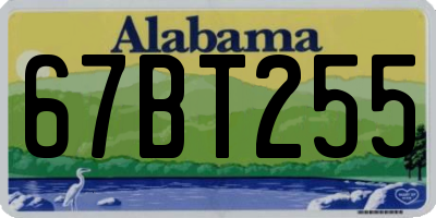 AL license plate 67BT255