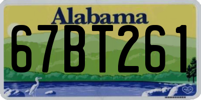 AL license plate 67BT261