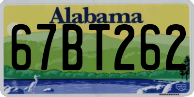 AL license plate 67BT262