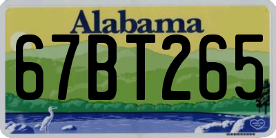 AL license plate 67BT265