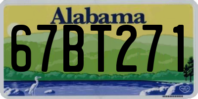 AL license plate 67BT271