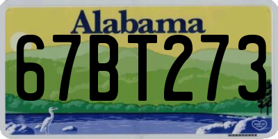 AL license plate 67BT273