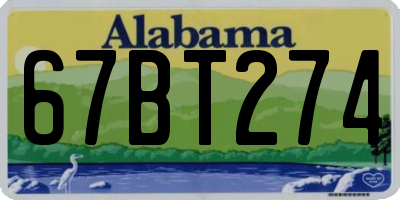 AL license plate 67BT274