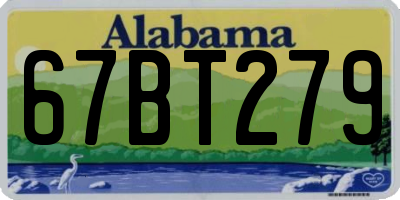 AL license plate 67BT279