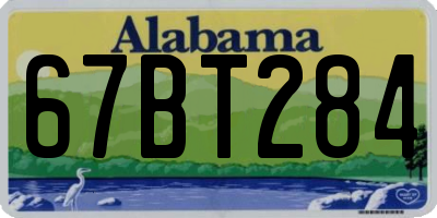 AL license plate 67BT284