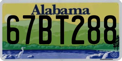 AL license plate 67BT288