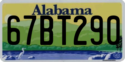 AL license plate 67BT290