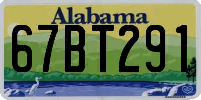 AL license plate 67BT291